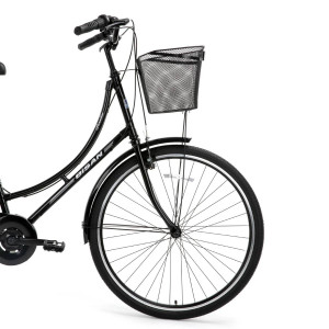 Pilsētas velosipēds Bisan 28 Paradise S melns/pelēks (M)