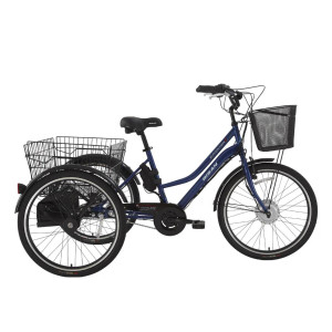 Elektriskais trīsritenis Bisan 24 E-PORTER tumši zils/balts Elektriskais trīsritenis Bisan 24 E-PORTER tumši zils/balts