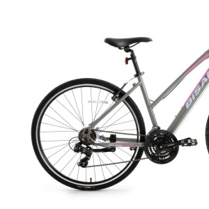 Tūrisma velosipēds Bisan 28 TRX8200-23 City Lady pelēks/rozā (S)