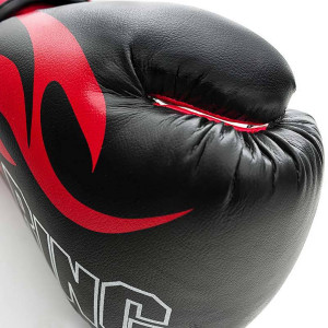 Boksa cimdi Ring Fire (RR-15) 12 oz, melni/sarkani