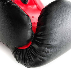 Boksa cimdi Ring Fire (RR-15) 12 oz, melni/sarkani