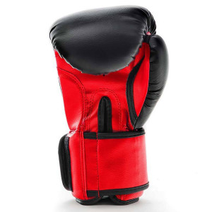 Boksa cimdi Ring Fire (RR-15) 12 oz, melni/sarkani