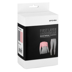 Sieviešu termoveļas komplekts Spokey Flora (L/XL) pink/grey